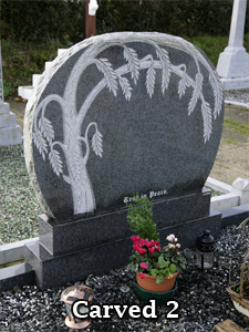 Carved Headstones by Nolan Stoneworks